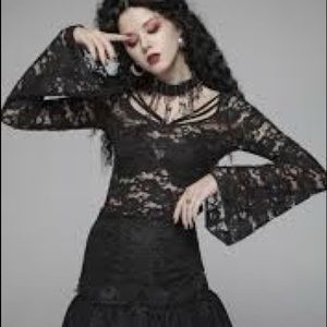 Punk Rave XS all lace long sleeve top
